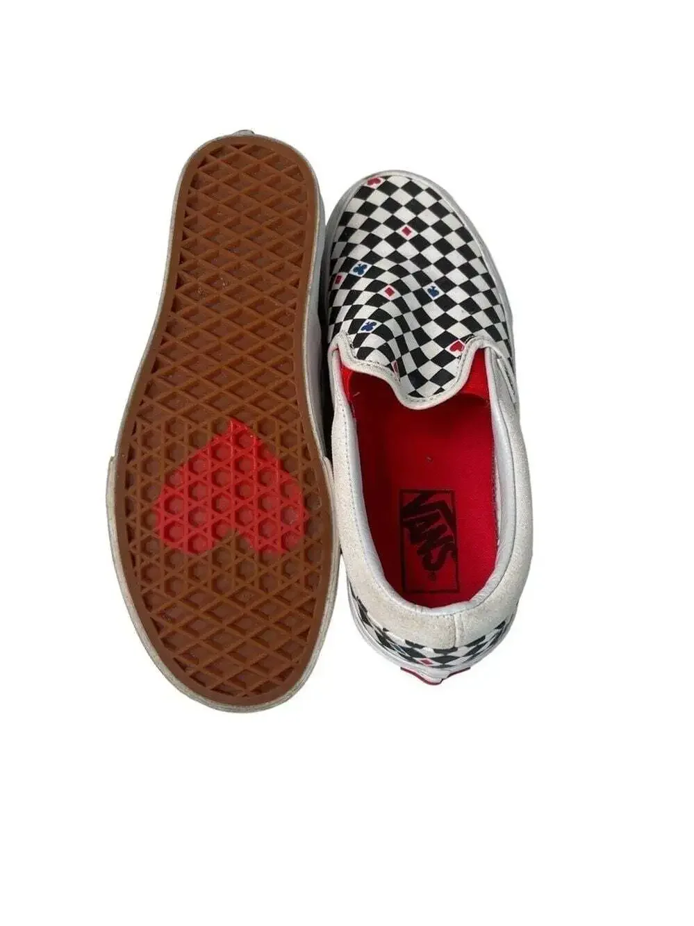 Vans Checkerboard Playing Card Slip On Sneakers Womens 7 Mens 5.5 Rare
